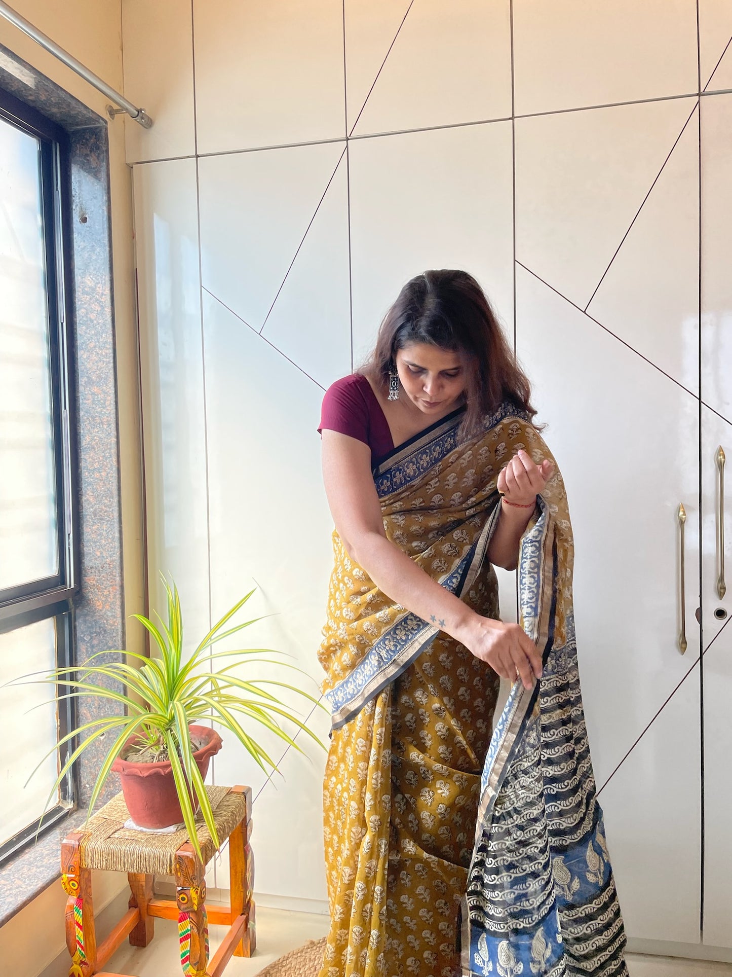 Bagru Chanderi Silk Saare – handcrafted chanderi-silk – Handcrafted in India