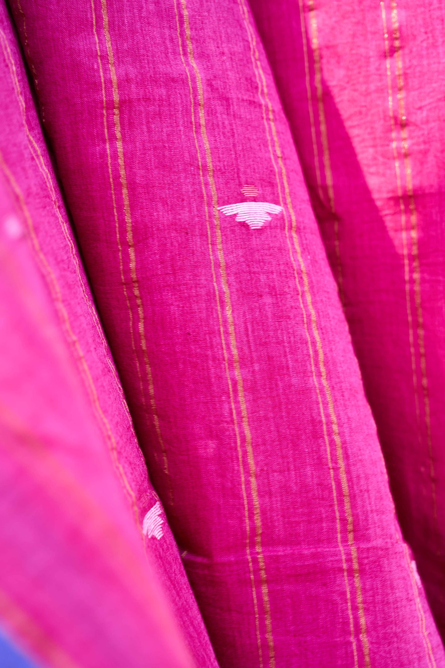 Magenta Jamdani Cotton Suit Set – handcrafted cotton – Handcrafted in India