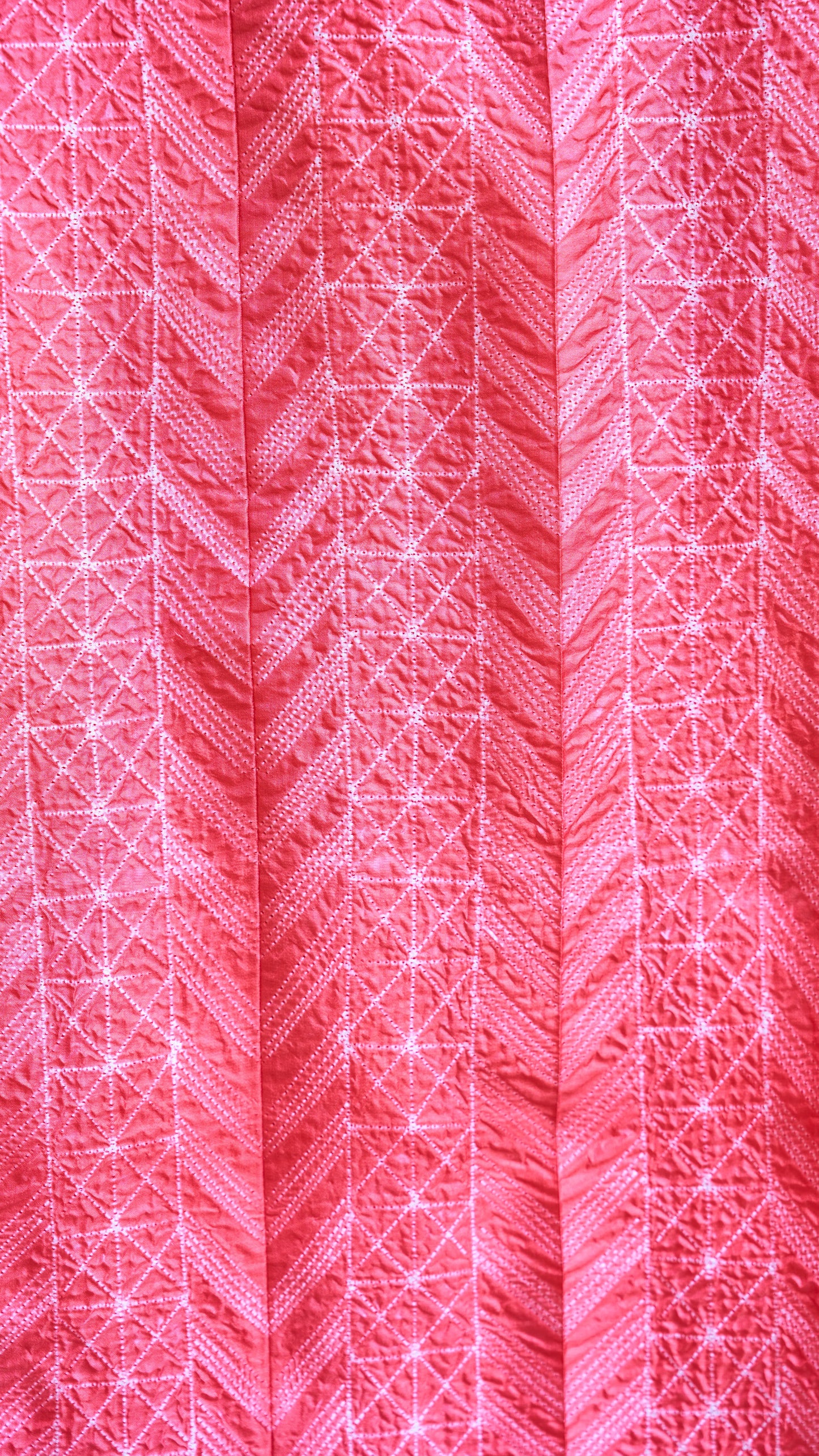 Coral Pink Nui Shibori Handcrafted Mulberry Silk Fabric – 2.5mts – handcrafted cotton – Handcrafted in India