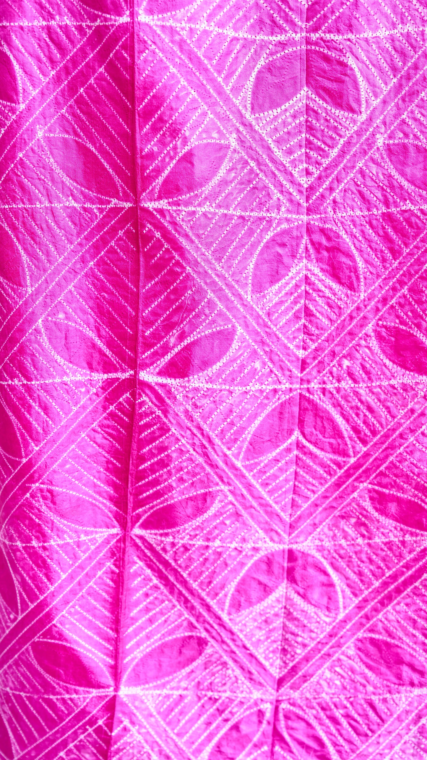 Rani Pink Nui Shibori Handcrafted Mulberry Silk Fabric – 2.5mts – handcrafted silk – Handcrafted in India