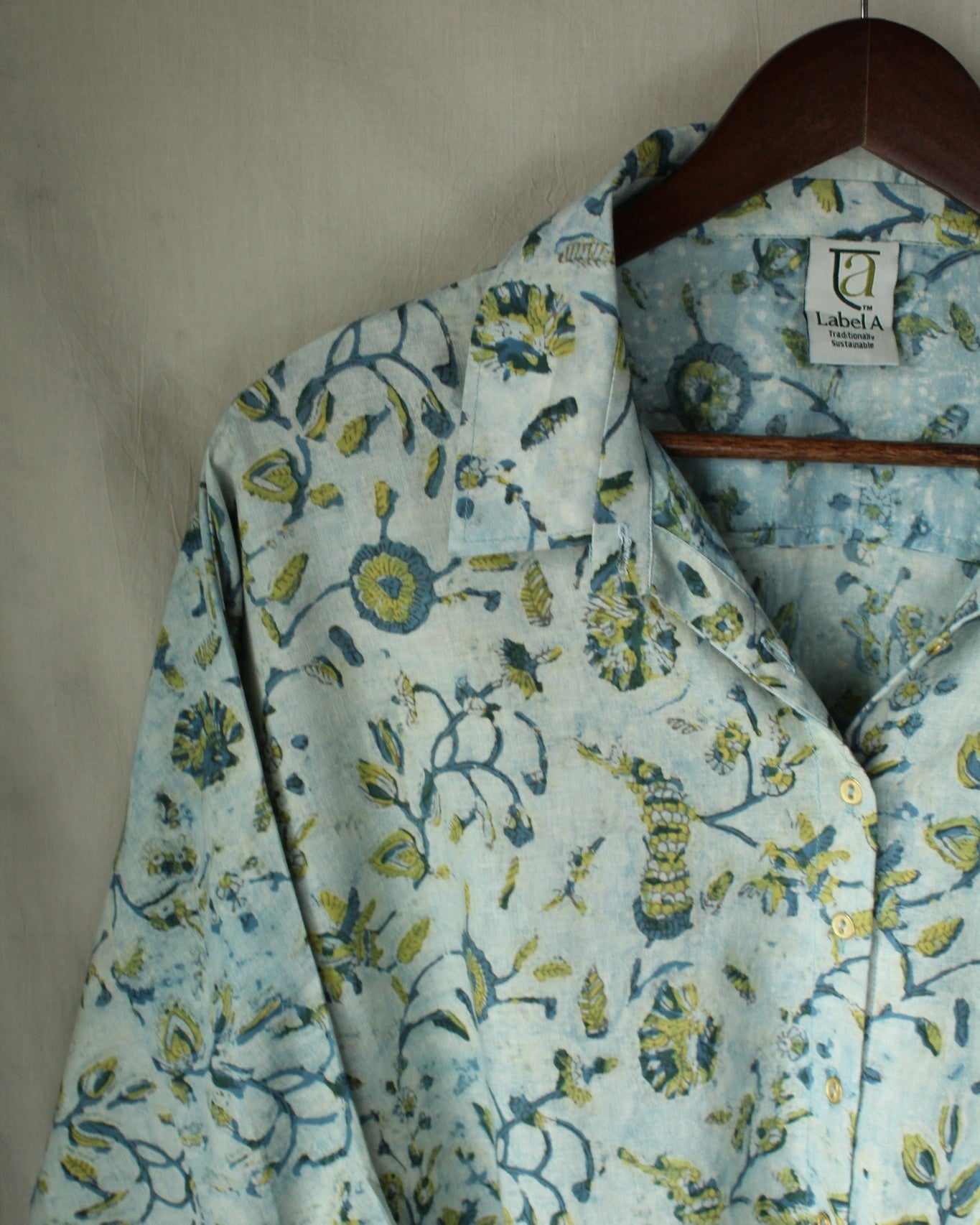 Avyukta - Blue Cotton Shirt by LabelA
