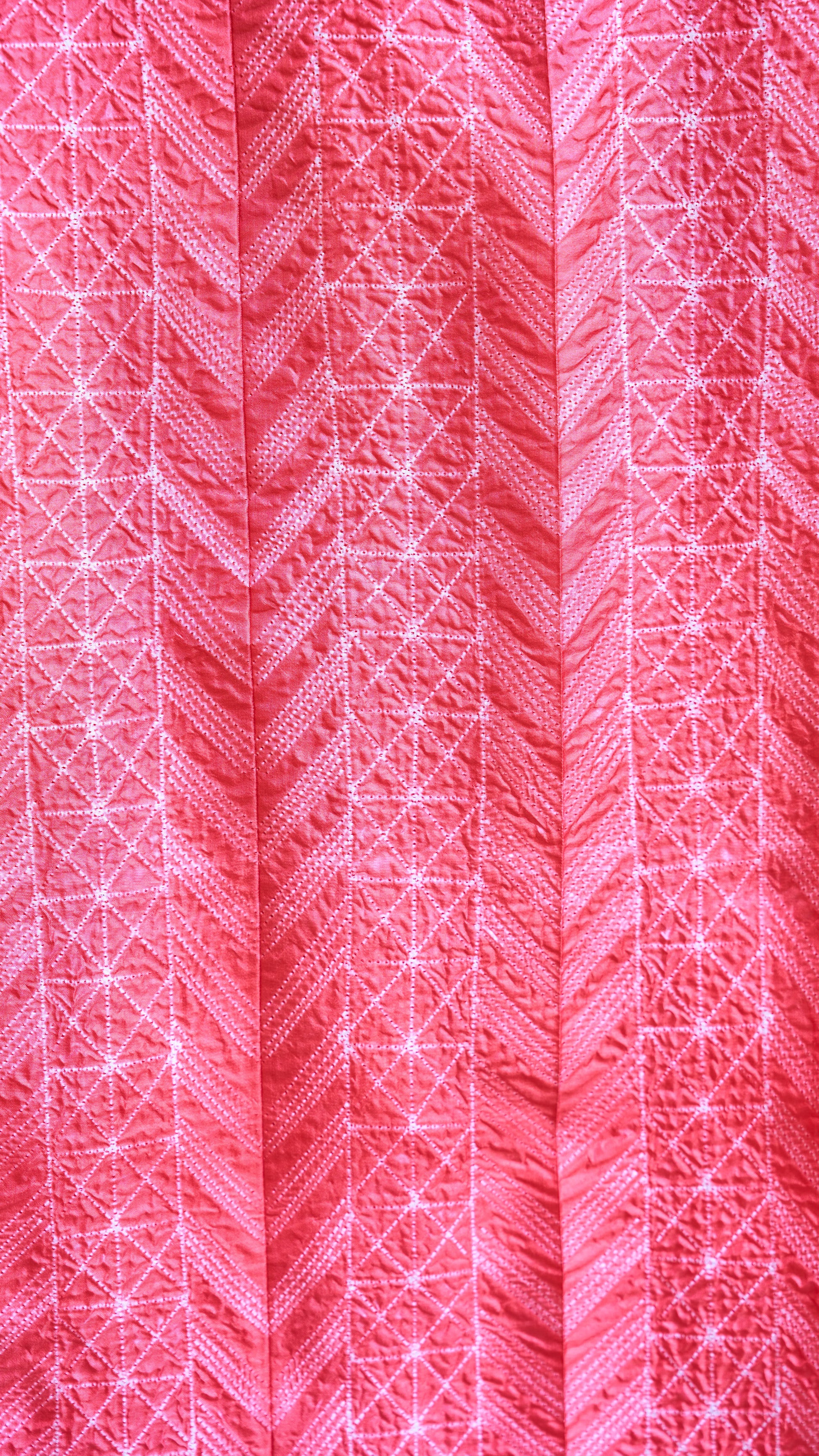 Coral Pink Nui Shibori Handcrafted Mulberry Silk Fabric – 2.5mts – handcrafted cotton – Handcrafted in India