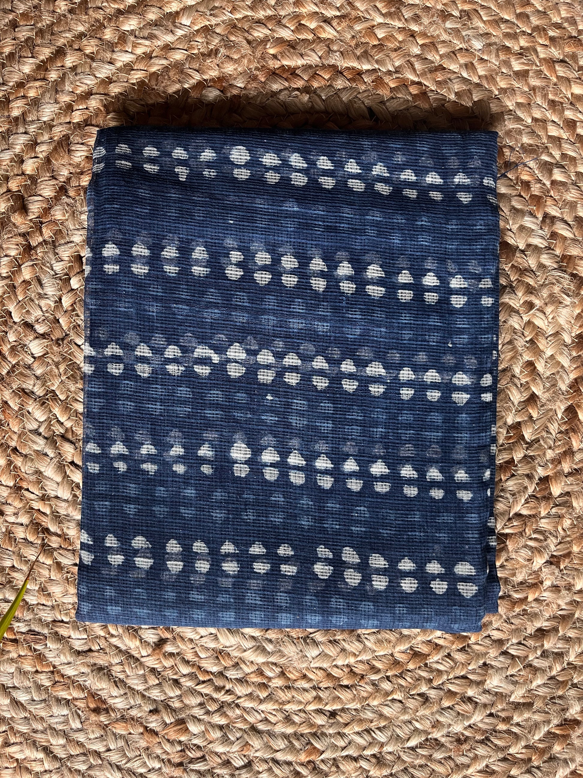 Neelima – Indigo Kota Doria & Cotton Handblock Suit Set – handcrafted cotton – Handcrafted in India