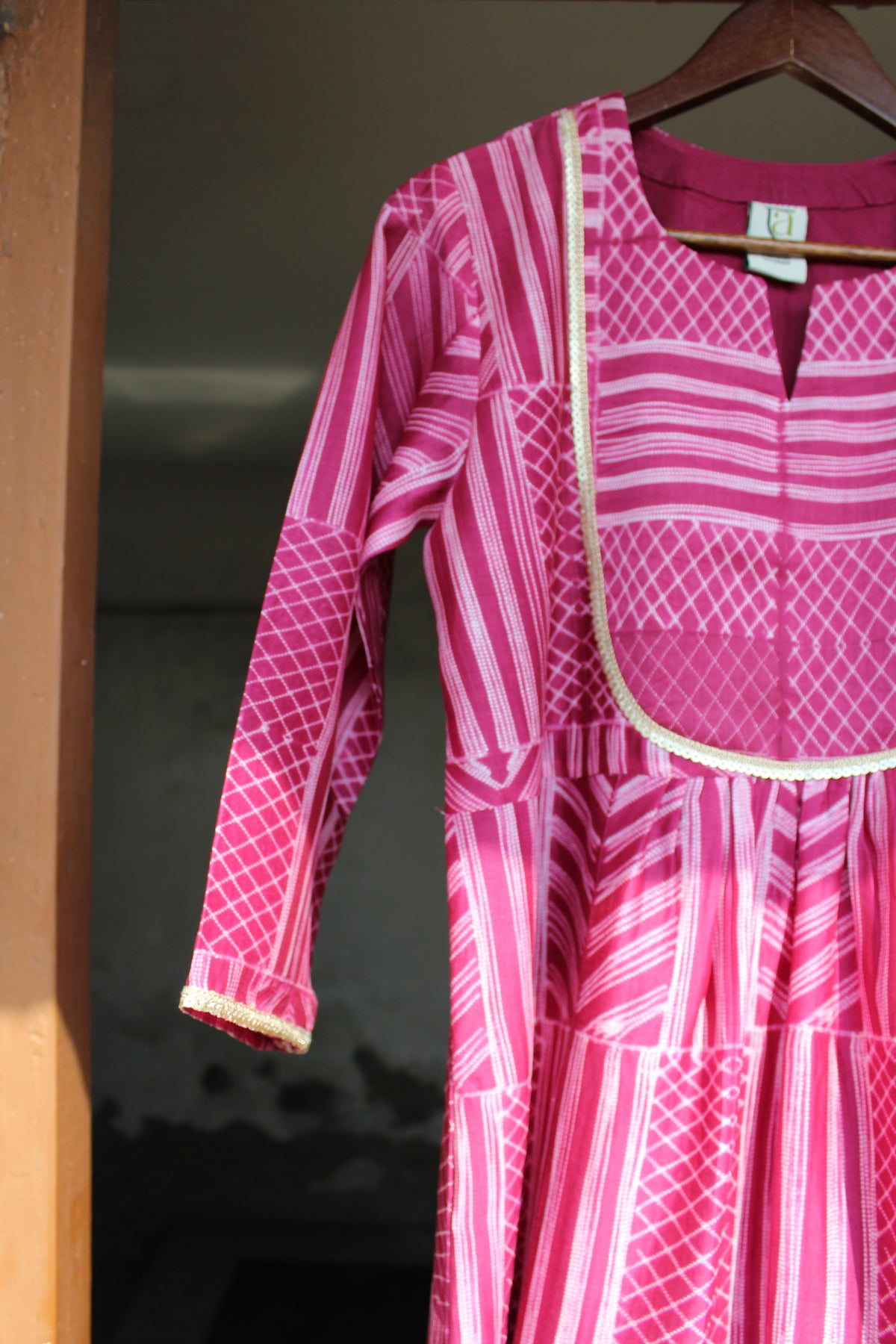Aarya — Berry Nui Shibori Chanderi Silk Suit &amp; Dupatta Set
