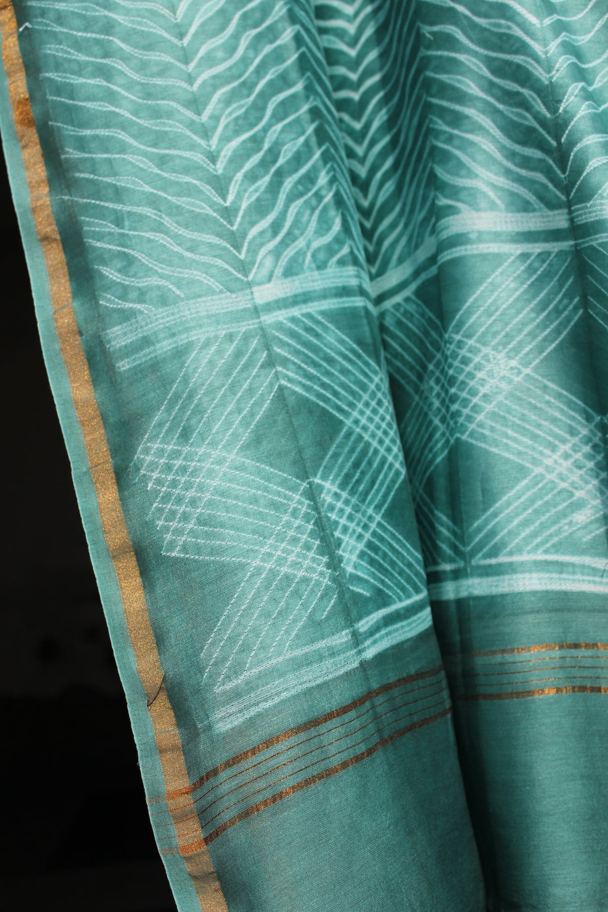 Aarya — Berry Nui Shibori Chanderi Silk Suit &amp; Dupatta Set