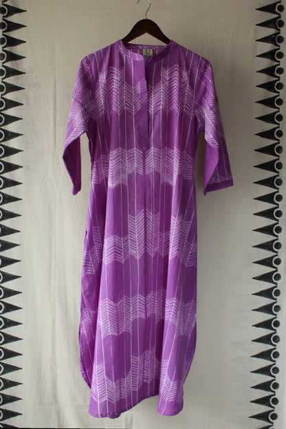 Aksara — Purple Cotton Nui Dress by LabelA with Nui