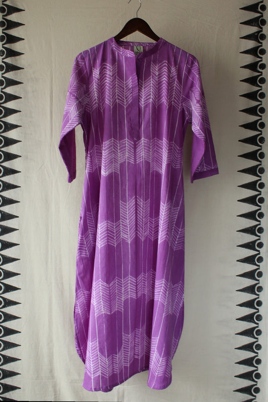 Aksara — Purple Cotton Nui Dress by LabelA with Nui